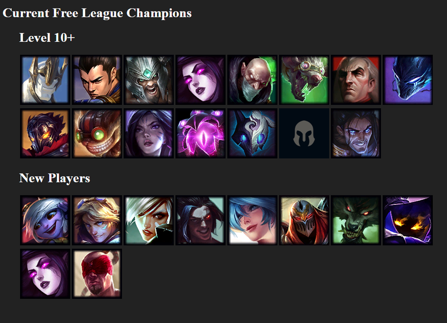 LoL Champion Rotation